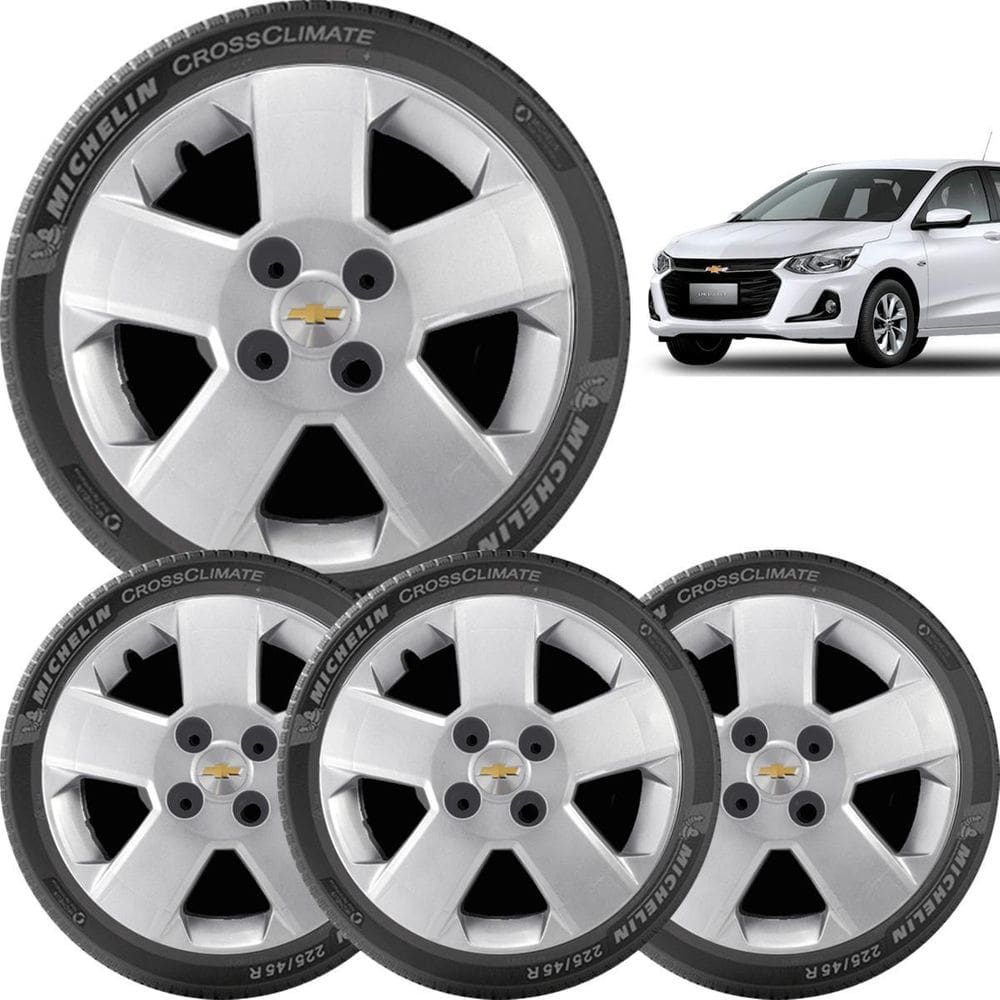 4X Calota Jogo Gm Prisma Onix Corsa Aro 14 087Cb