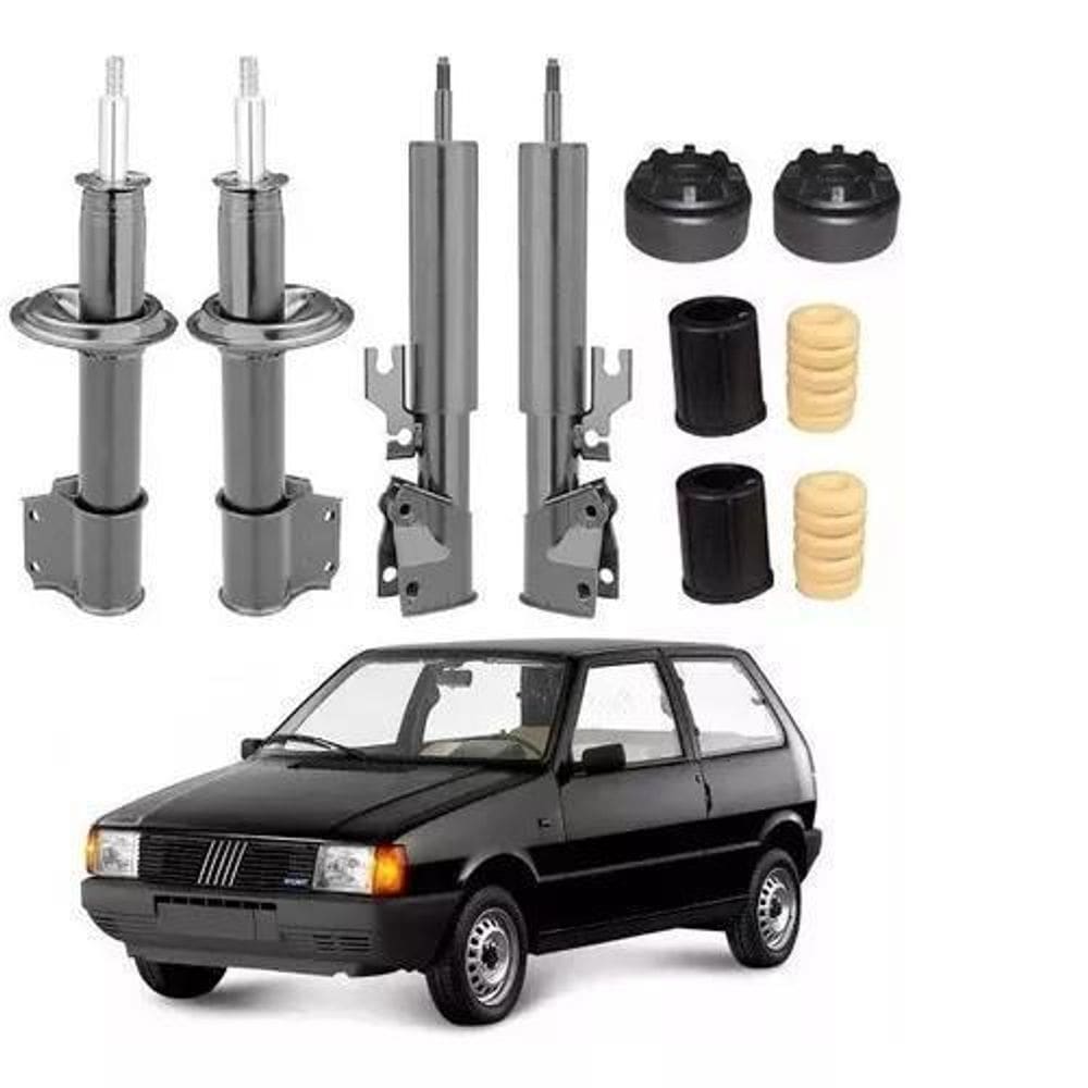 4 Amortecedor+ Kit Suspensão Fiat Uno 84 85 86 87 88 89 90