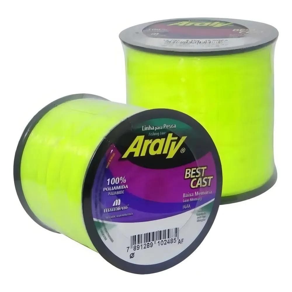 2X Linha Pesca Araty Best Cast 100 Gramas 0,30 Mm Únitario