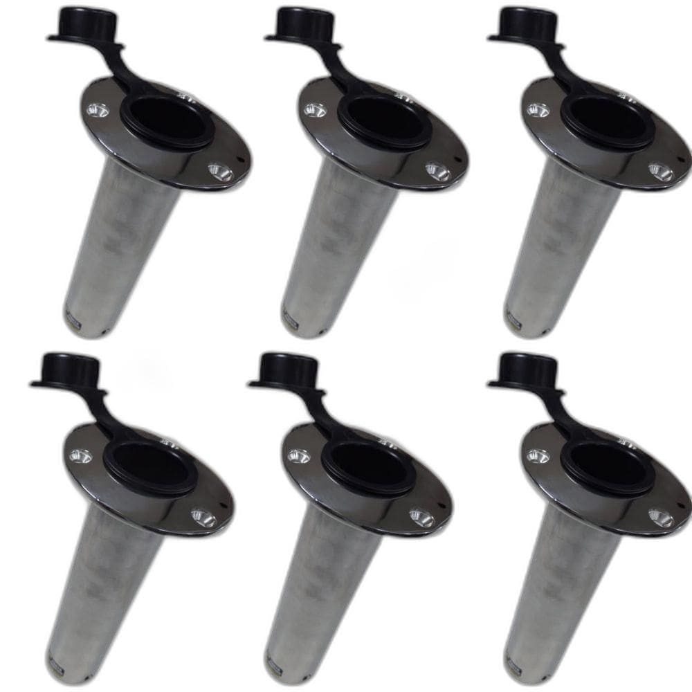 Kit 6 Porta Caniço Inox Reto 90 Graus Reforçado