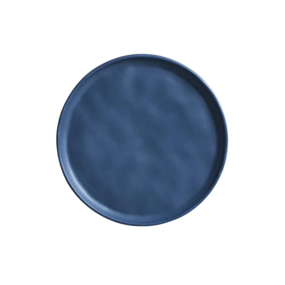 6 Pratos Sobremesa Stoneware Bio Boreal Azul 21,5cm