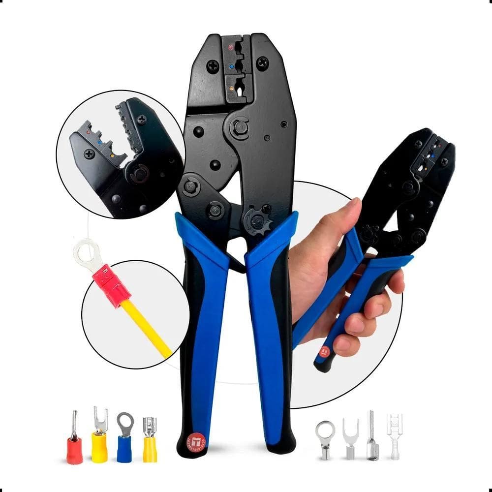 2X Alicate Crimpar Prensa Conector Terminal Pré-Isolado Não-