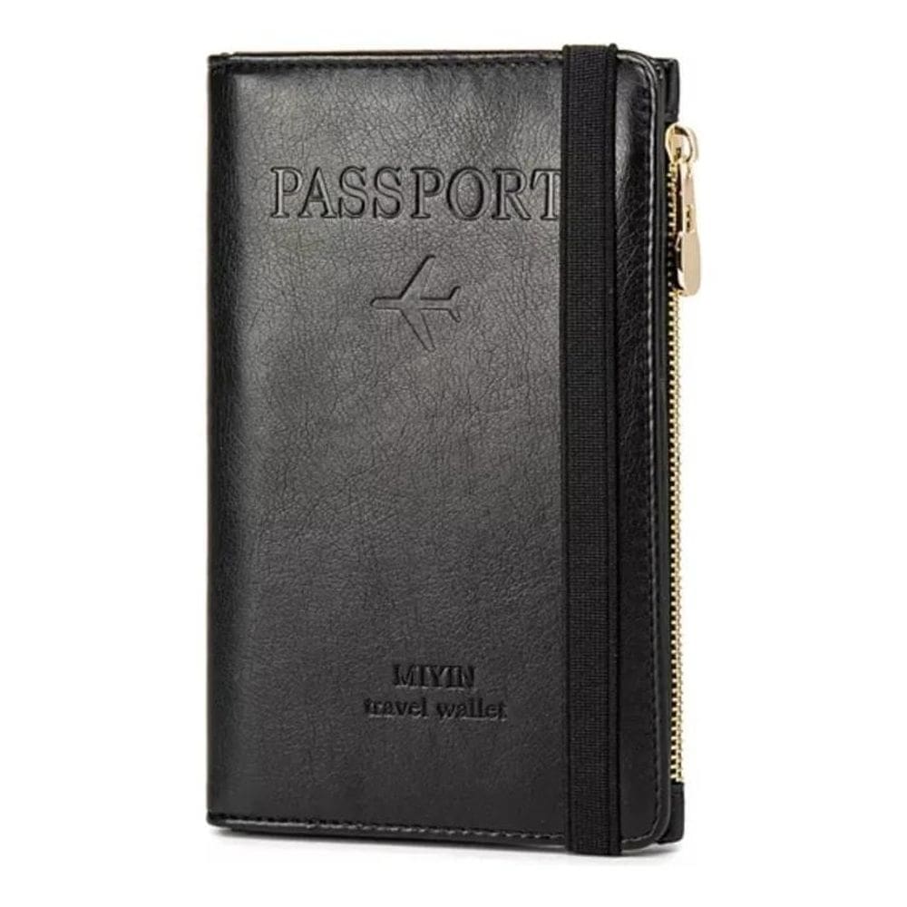 Carteira Para Passaporte Elegante Feminino E Masculino Cor P