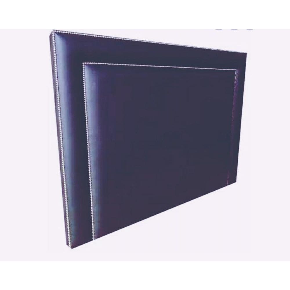 Cabeceira Estofada Tacha Dupla Azul Marinho Solteiro Camabox