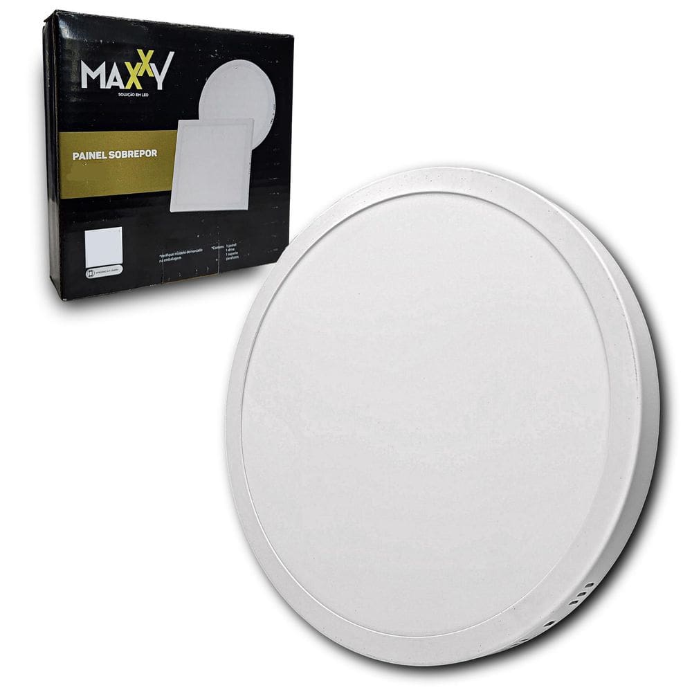 Painel Plafon Sobrepor Redondo 24W Neutro - Neutro 4000K