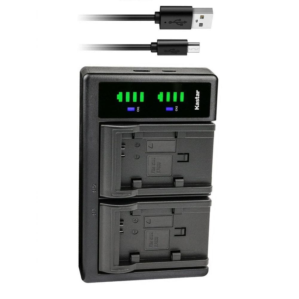 Carregador De Bateria Digital Duplo Canon Kastar Cb-Bp828