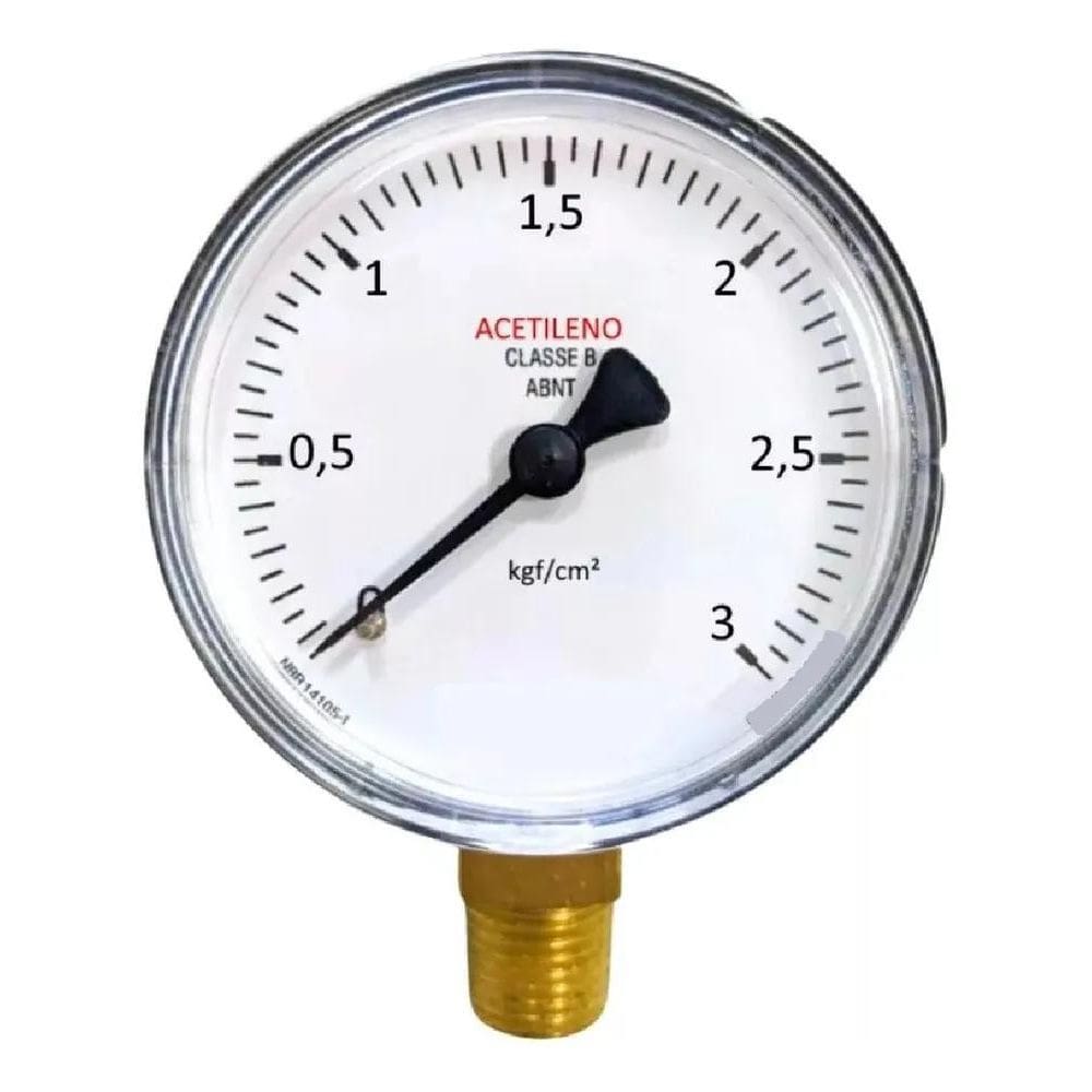 Manômetro Para Regulador De Acetileno 0-5 Kg/Cm