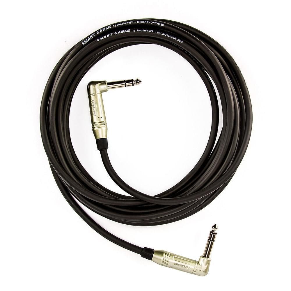 Cabo P10 X P10, L, 90º Graus, Estéreo Amphenol - 15 Mt