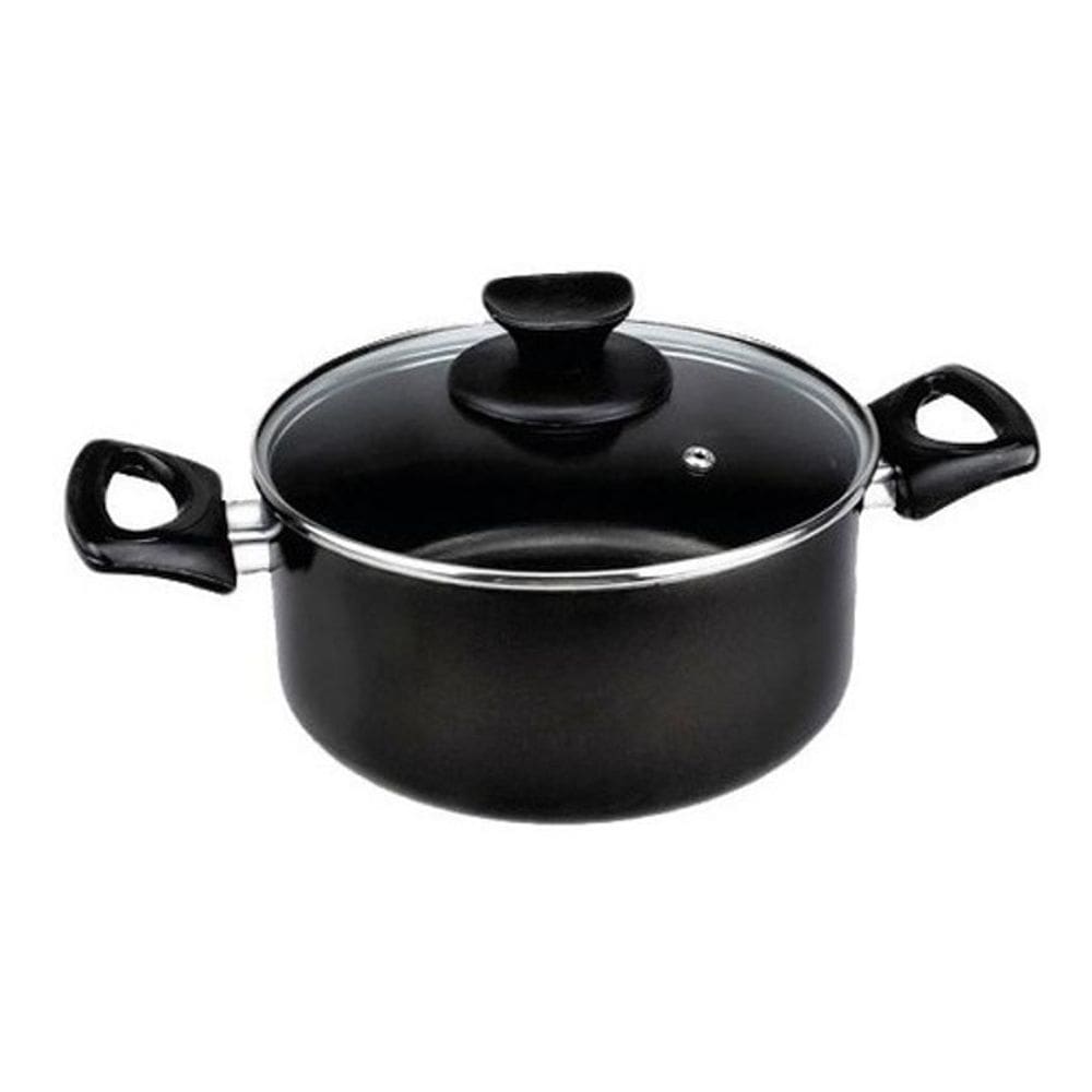 Caçarola Antiaderente Grossa Tampa De Vidro 18Cm - Luz Nobre