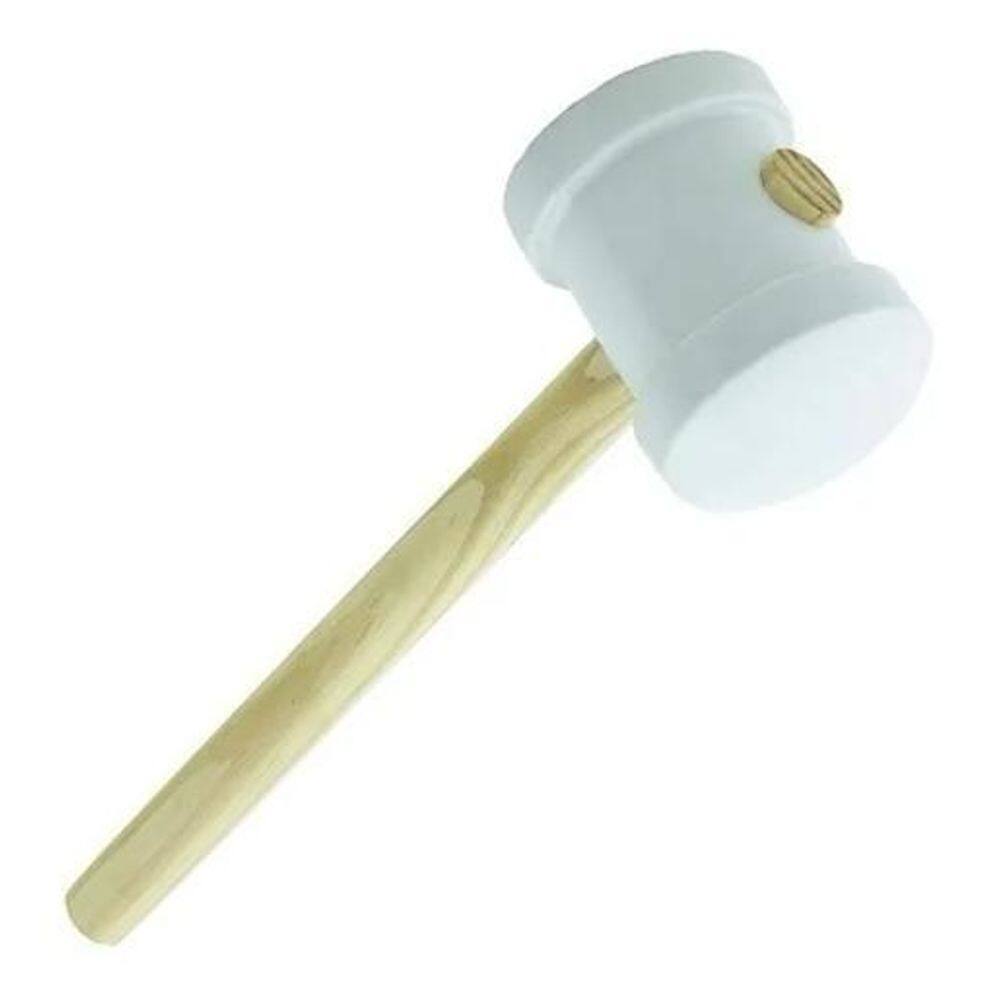 Martelo Marreta Borracha Branco 80Mm Grande