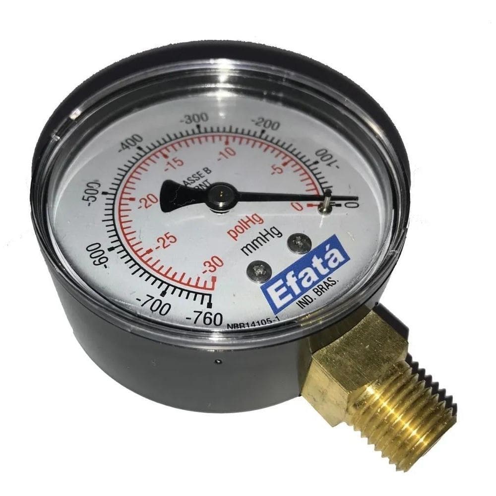 2X Vacuômetro 0 A -30`` Hg 0 A -760Mmhg, 63Mm, 1/4`` Npt, R