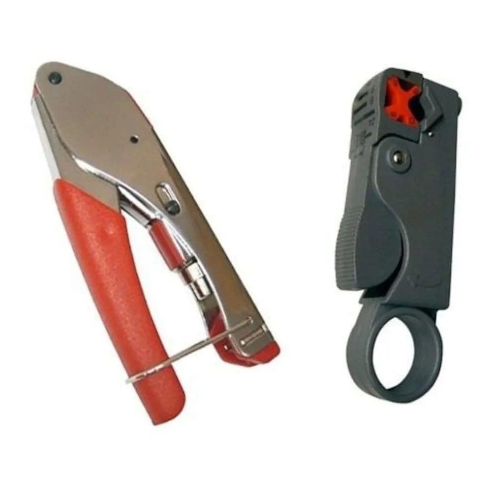 Alicate Crimpar + Descascador Cabo Coaxial Rg6 Rg59