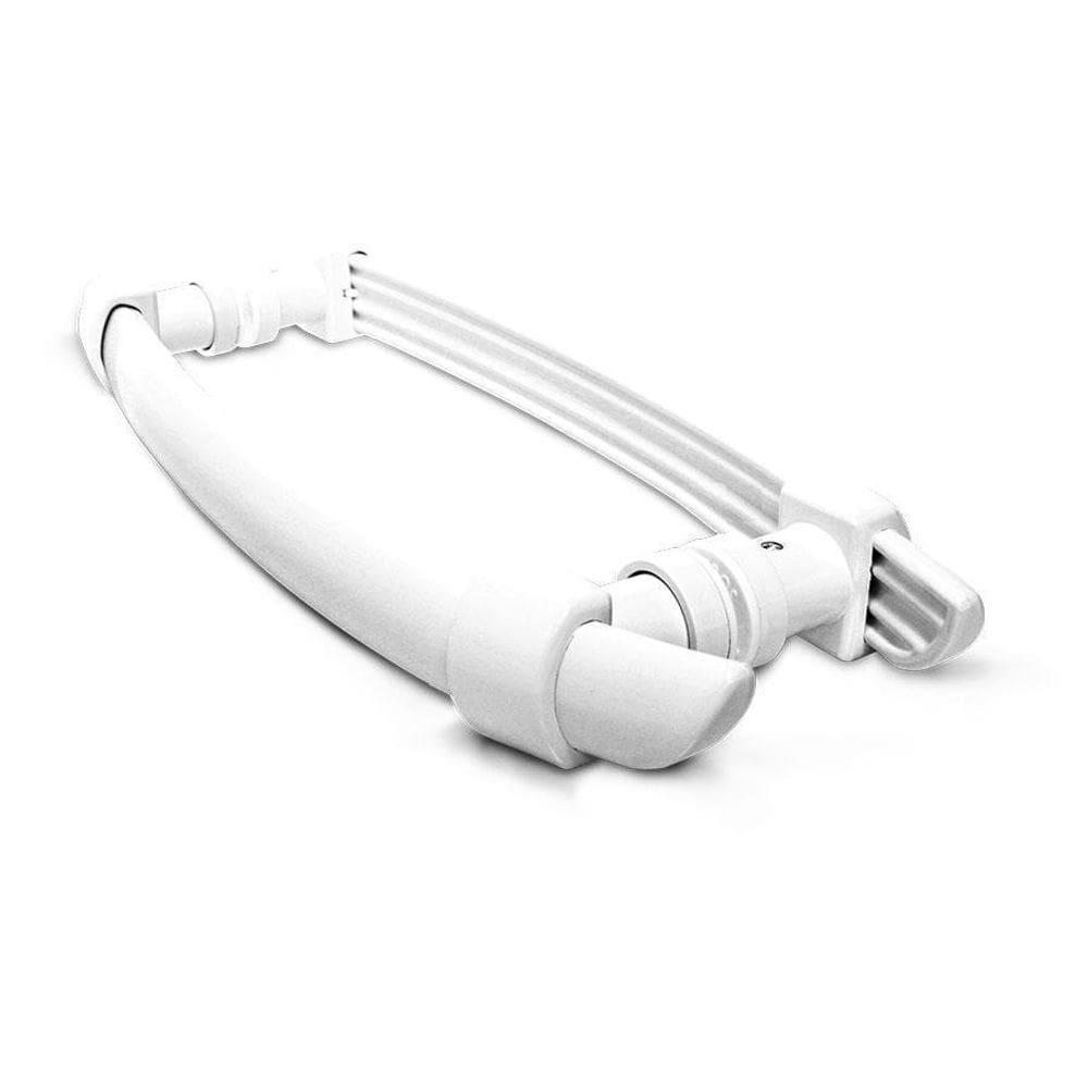 Puxador Arco H Polímero Para Porta De Vidro 40 Cm - Branco