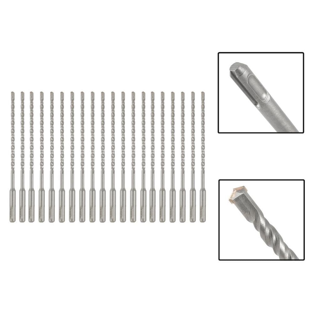 Jogo 20 Brocas Sds Plus 8X310 Mm Aço Carbono Tungstênio