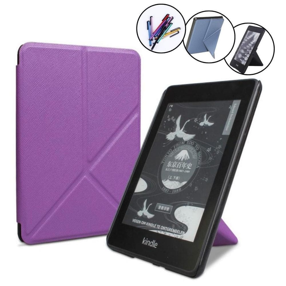 Capinha sintético Origami Para Kindle Básico + Caneta