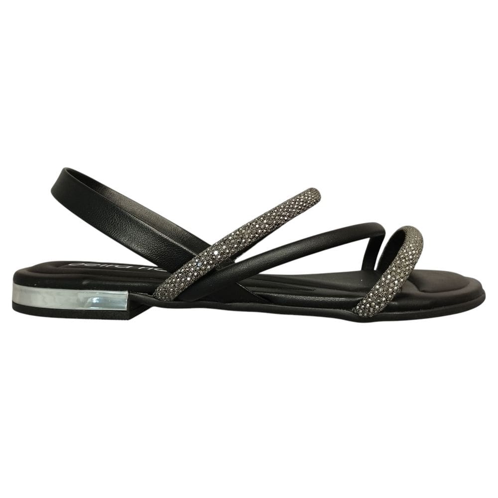 Sandália Beira Rio Conforto Strass Brilho Casual 8263.969