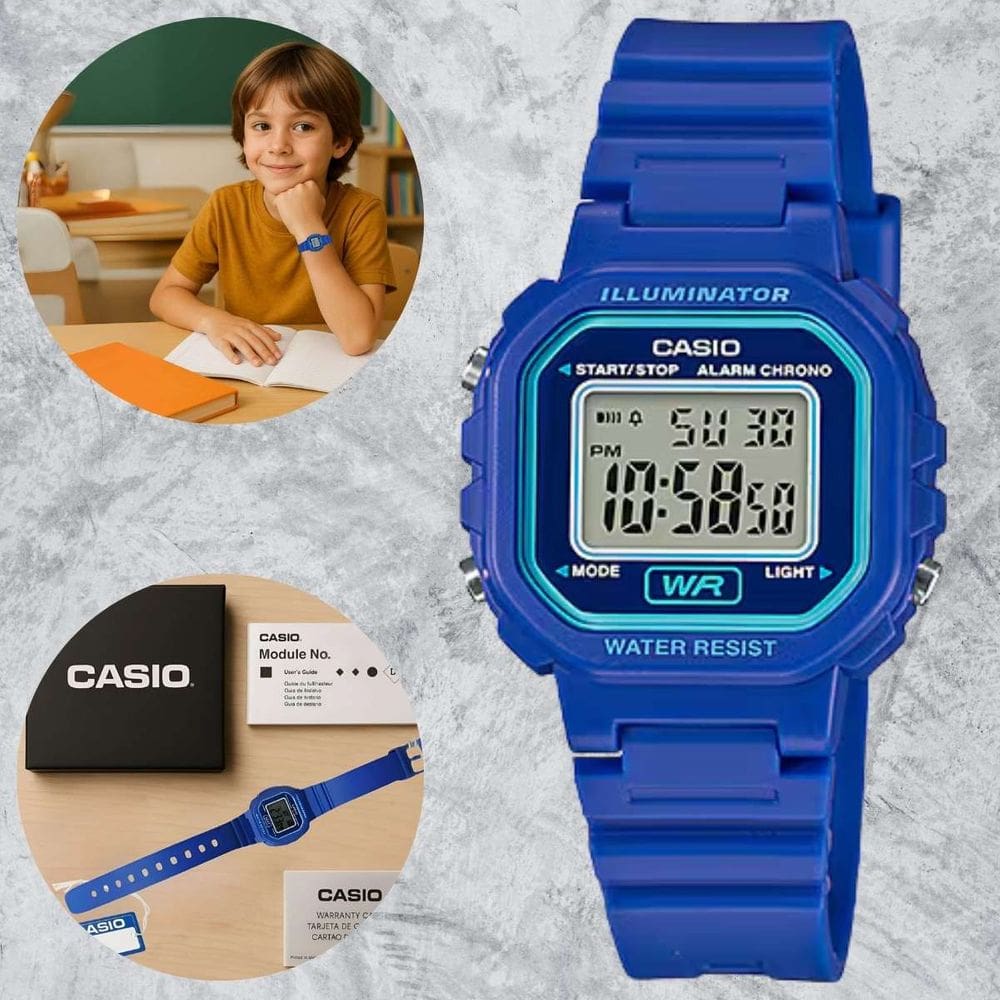 Relógio Casio Infantil Digital Standard Azul LA-20WH-2ADF