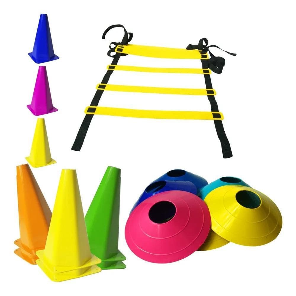 2X Kit Escada Agilidade Treinamento Funcional Com 21 Itens