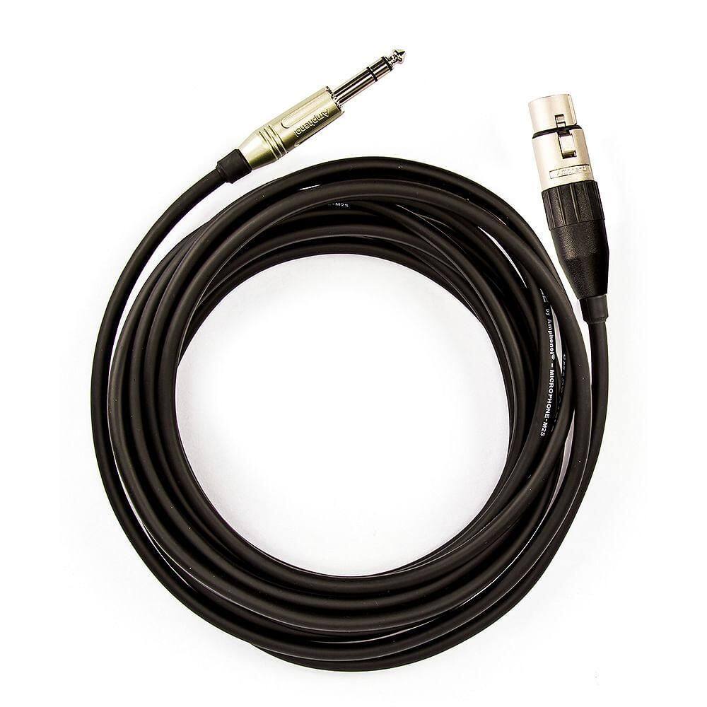 Cabo De Microfone P10 Estereo Para Xlr Amphenol - 35 Mt