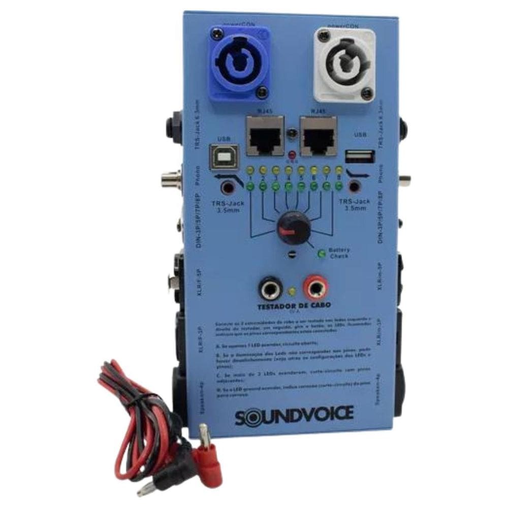 Testador De Cabo 15 Funções Soundvoice Sva