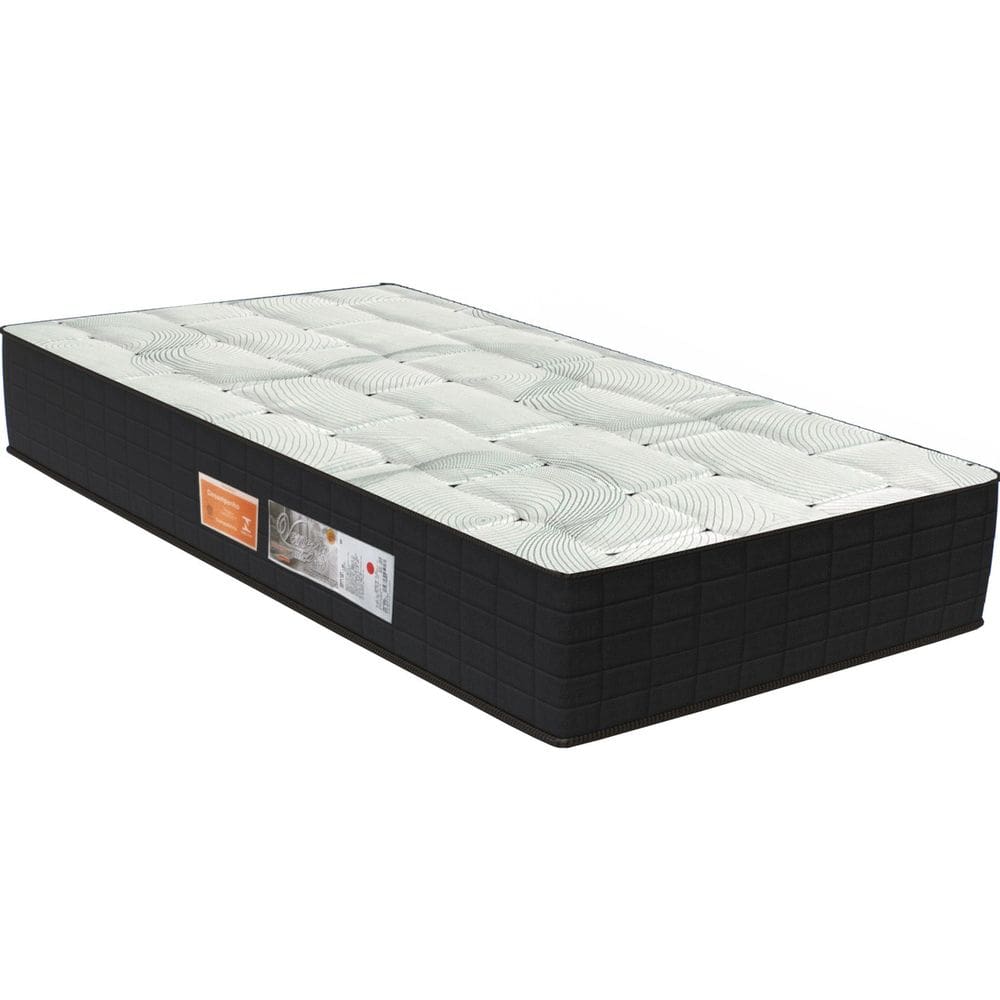 Colchão Solteirão Molas Bonnel Venezia 24x96cm Hard Coil Orthoflex Preto/Cinza
