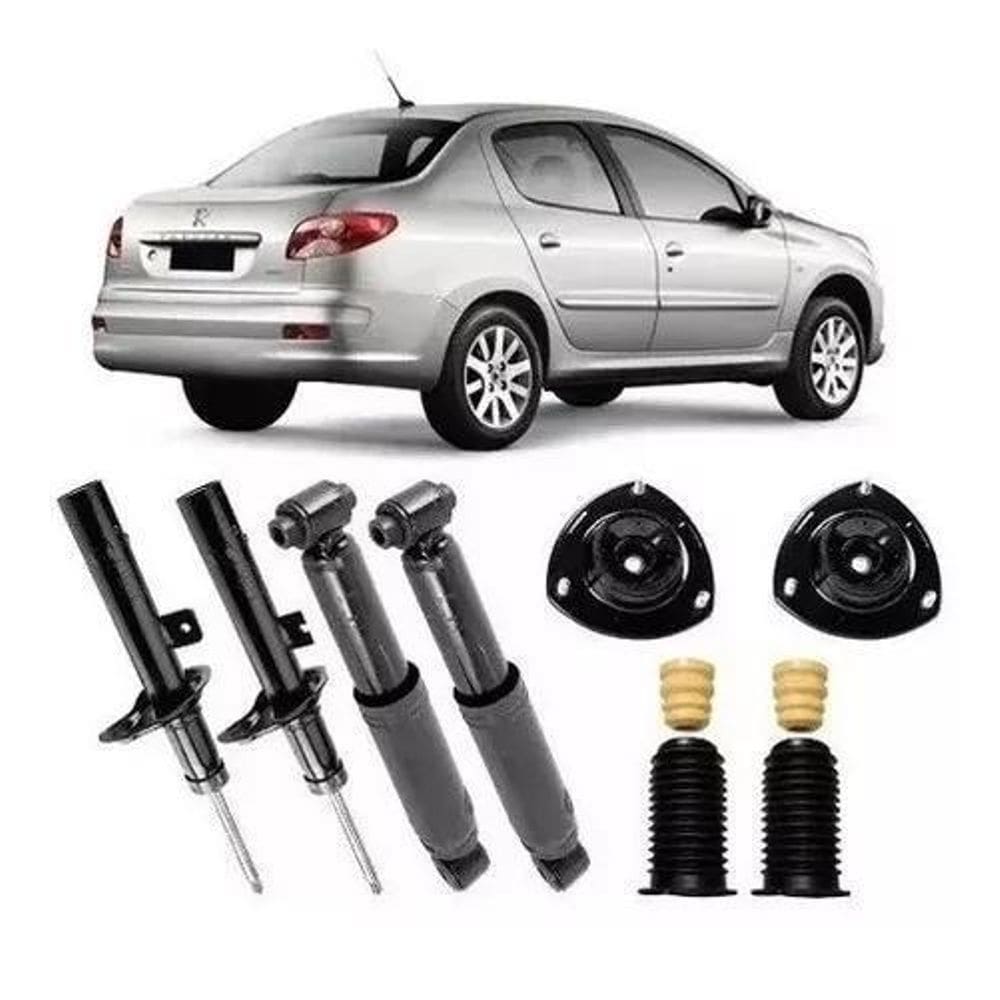 4 Amortecedor+ Kit Suspensão Peugeot 207 Passion Após 2009