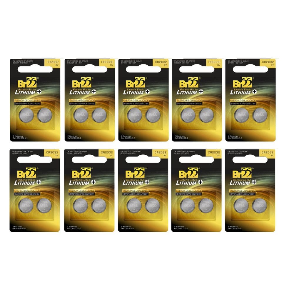 Bateria Moeda Cr 2032 Cr-2032 3V Lithium Cartela Cr2032 20Un