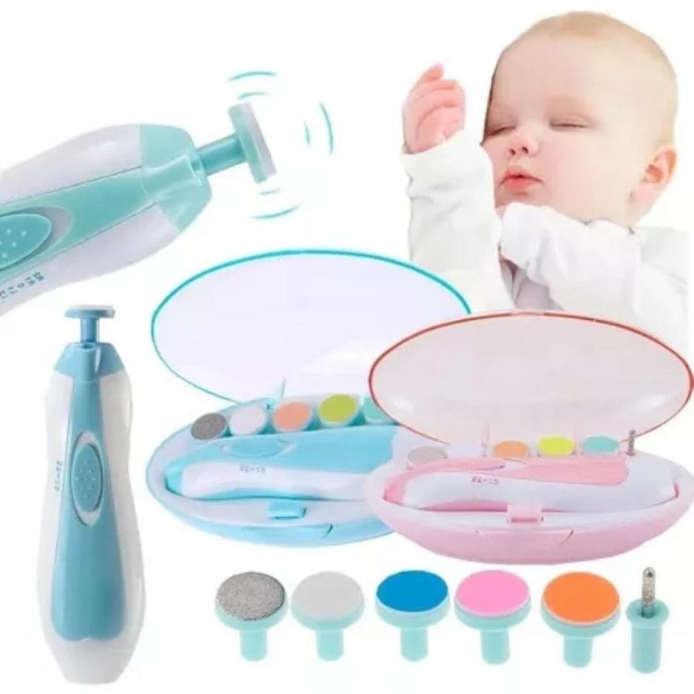 Lixa Aparador De Unha Elétrico Para Bebê Criança Com 6 Lixas