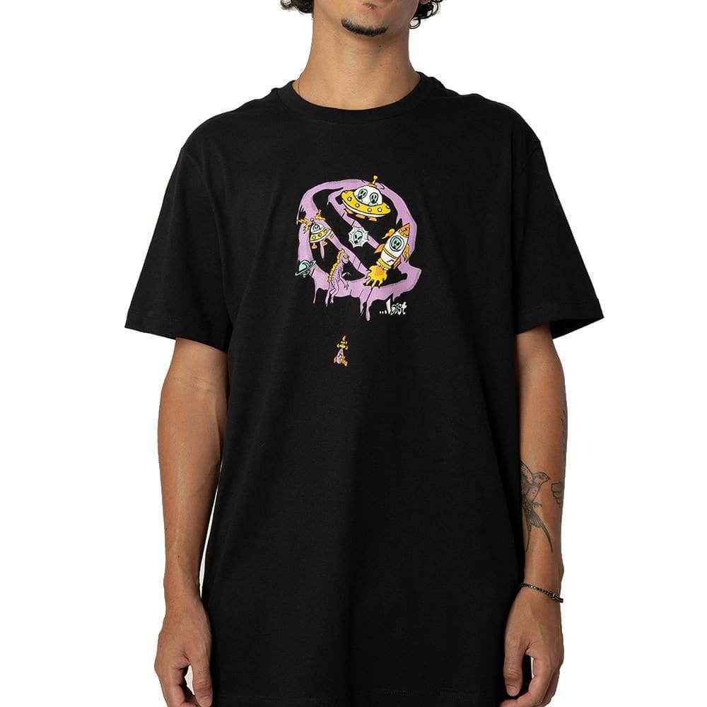 Camiseta Lost Saturn Alien SM26 Masculina Preto