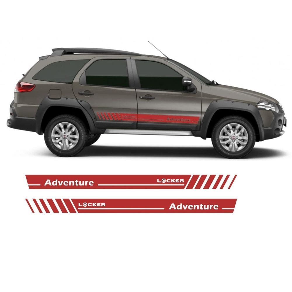 Adesivo Lateral Palio Weekend Ad1 Adventure Locker Faixa