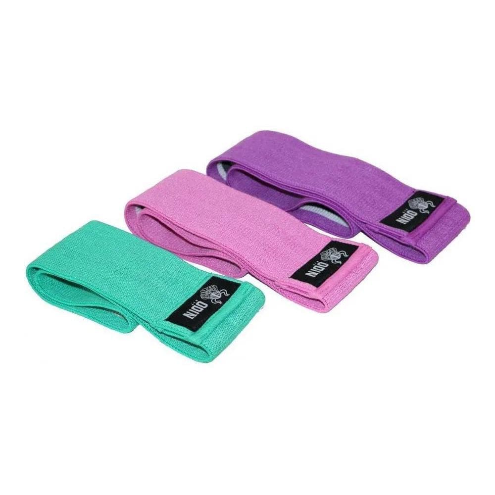 2X Kit 3 Faixas Elásticas De Exercício Hip Band Odin Fit