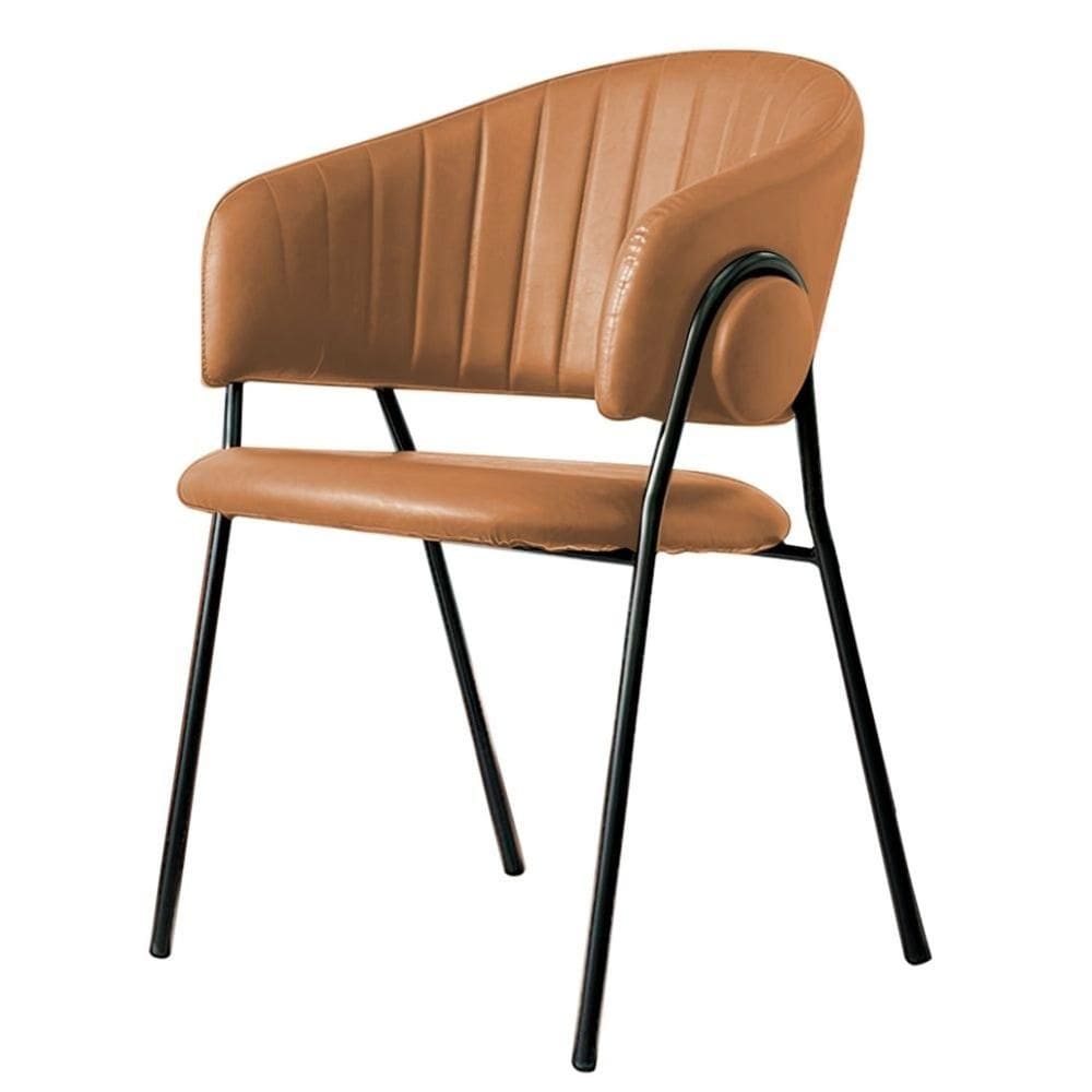 Cadeira Tatra Toulouse Julia Or Design Caramelo Base Aço