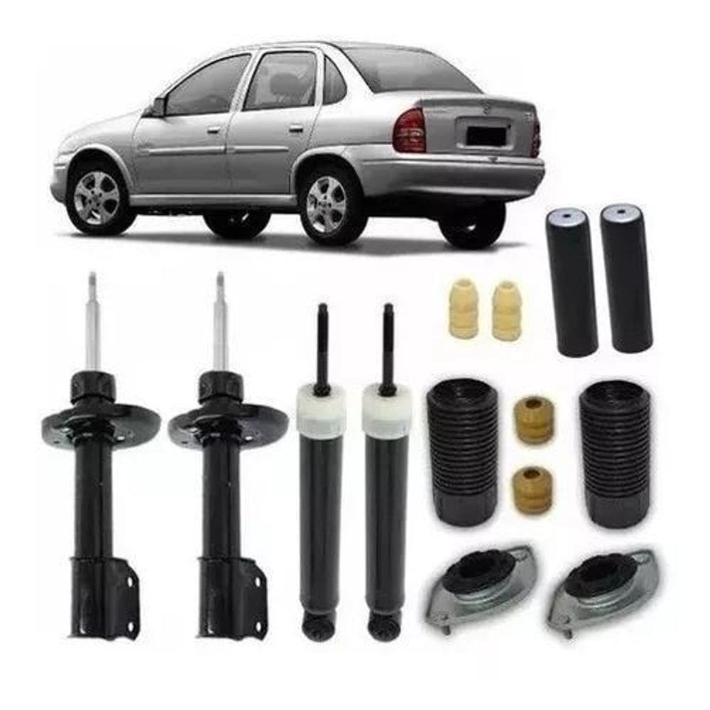 4 Amortecedor+ 4 Kit Suspensão Corsa Classic 2008