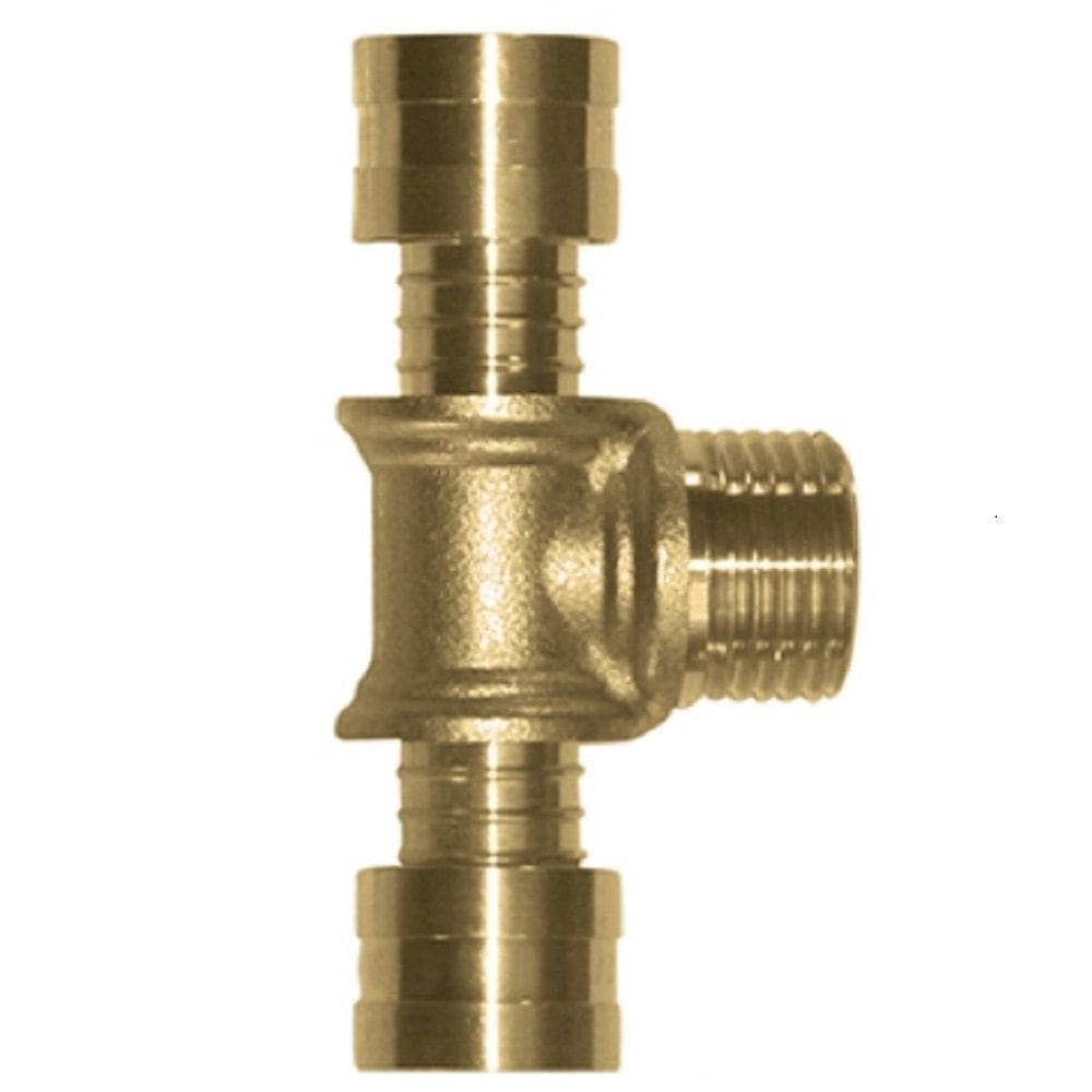 Tê Rosca Central Macho PEX Água 16X1/2X16 Kit c/ 20 - Emmeti