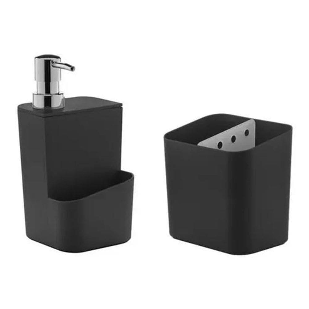 Dispenser Porta Detergente Esponja + Escorredor De Talheres