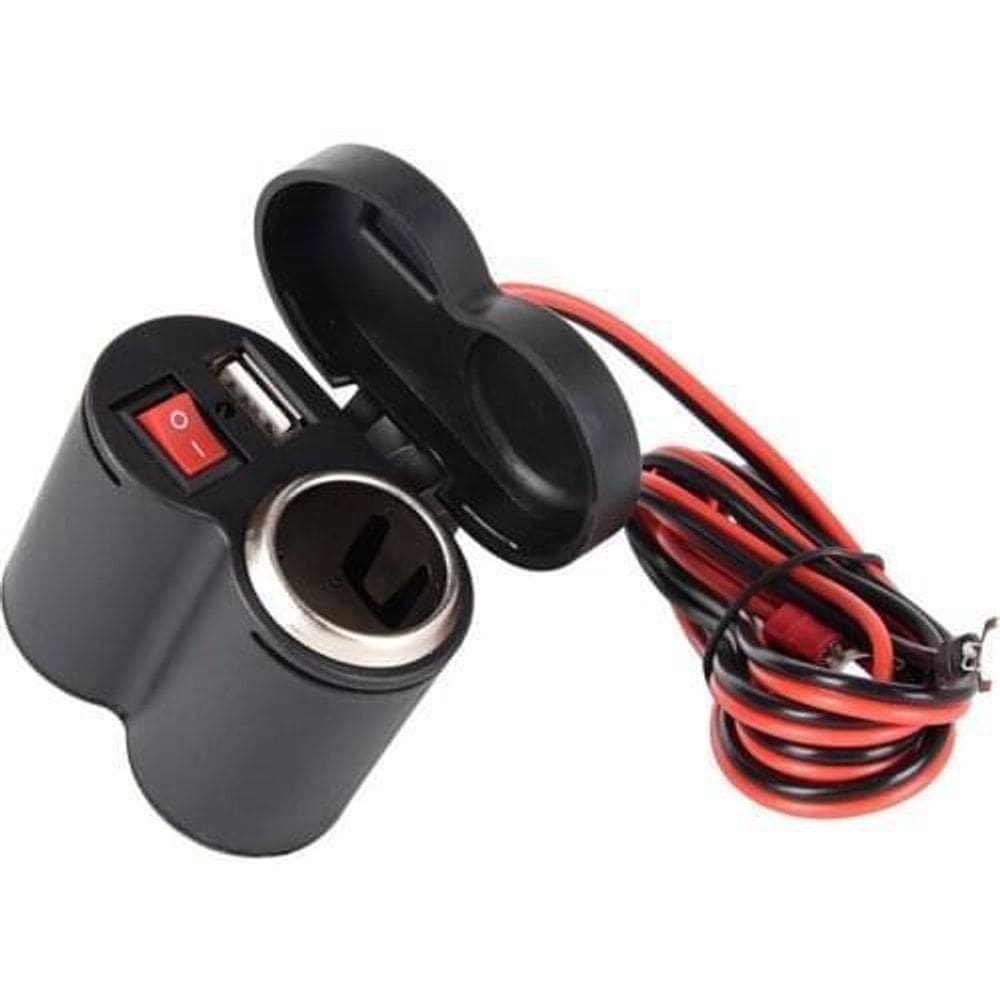 Adaptador Usb Para Moto Com Botão Liga/Desliga