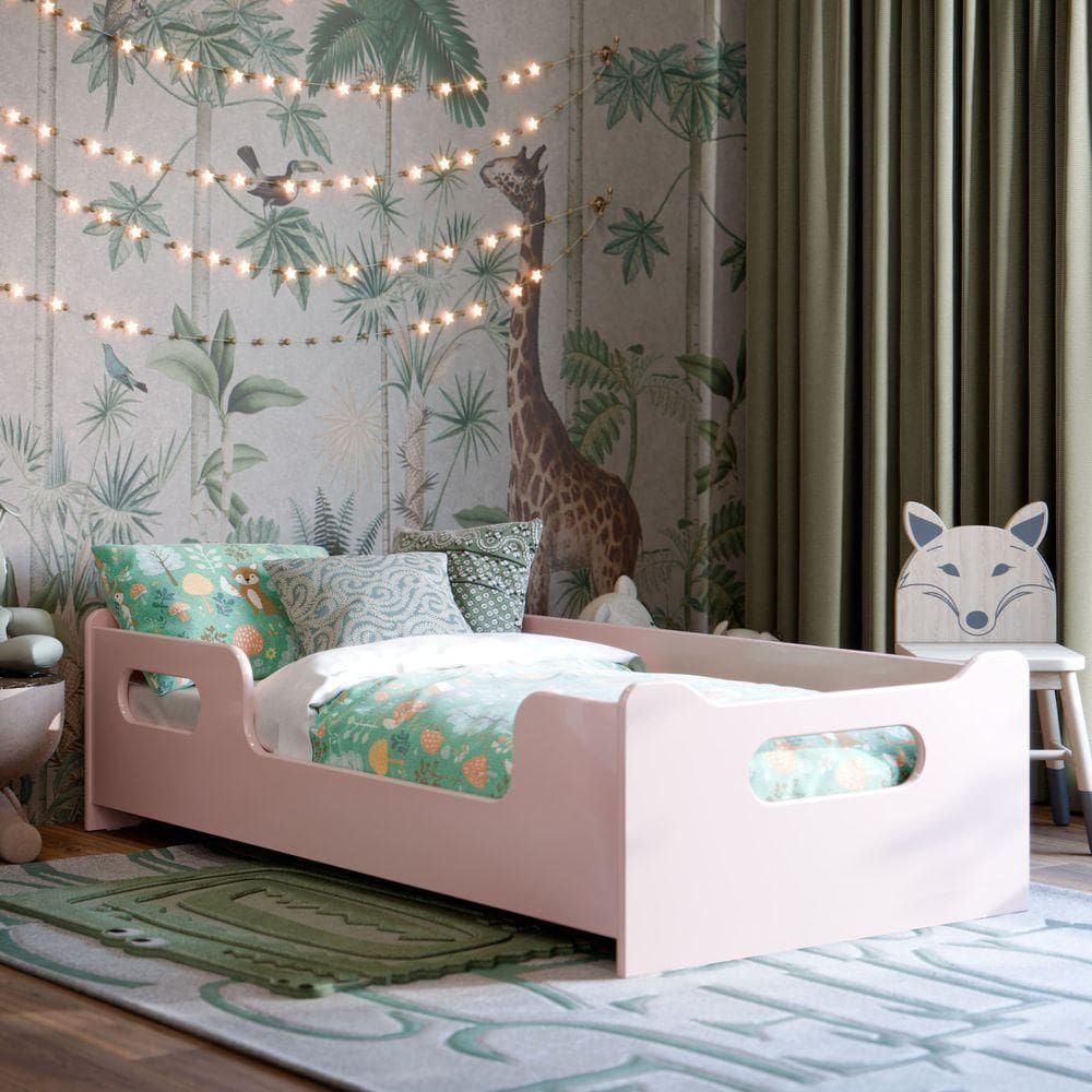 Cama Infantil Com Grade De Proteção Rosa