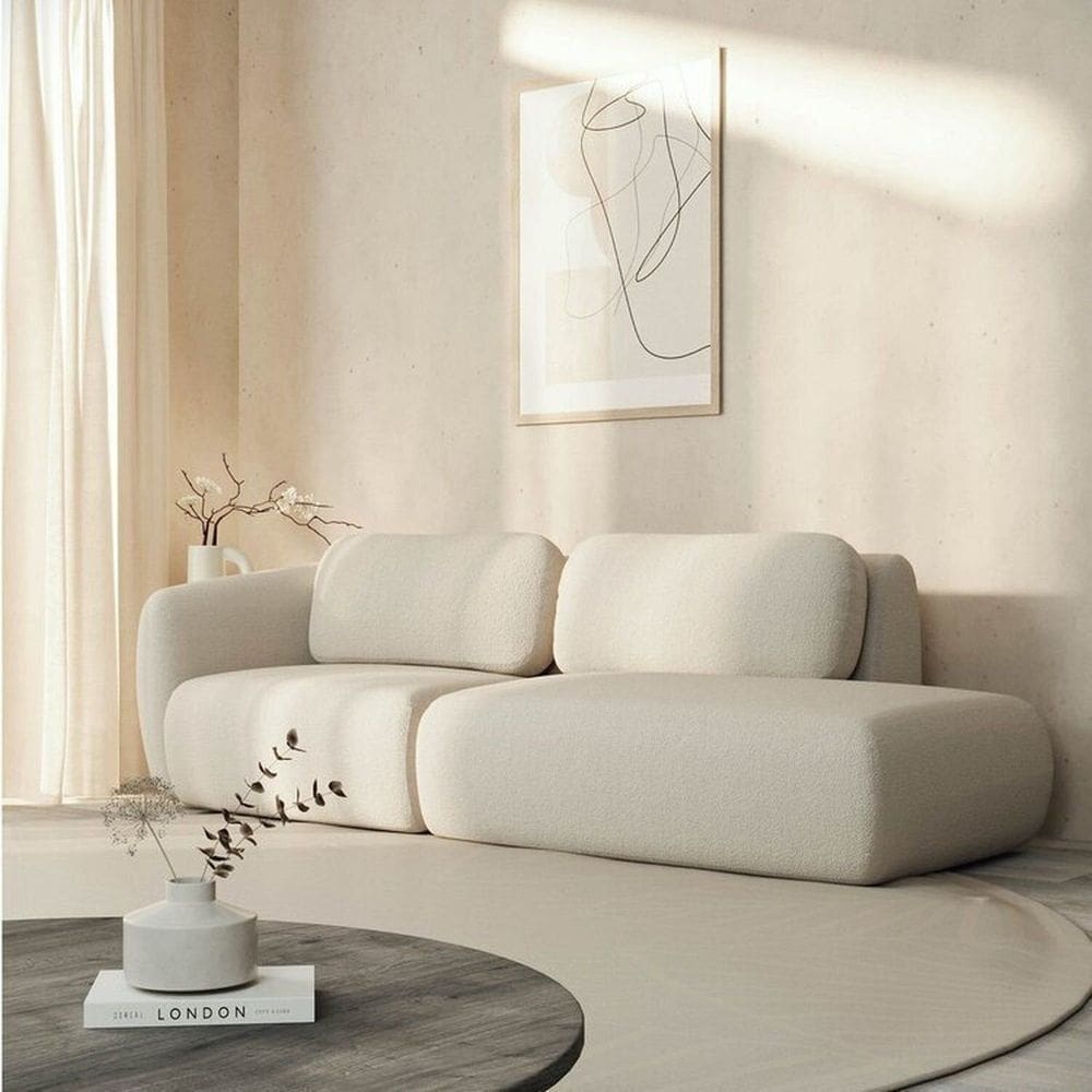 Conjunto Sofá Orla 1 Módulo 100cm Com Braço Esquerdo 1 Módulo Sumiê Direito Cabecasa MadeiraMadeira Espuma do Mar