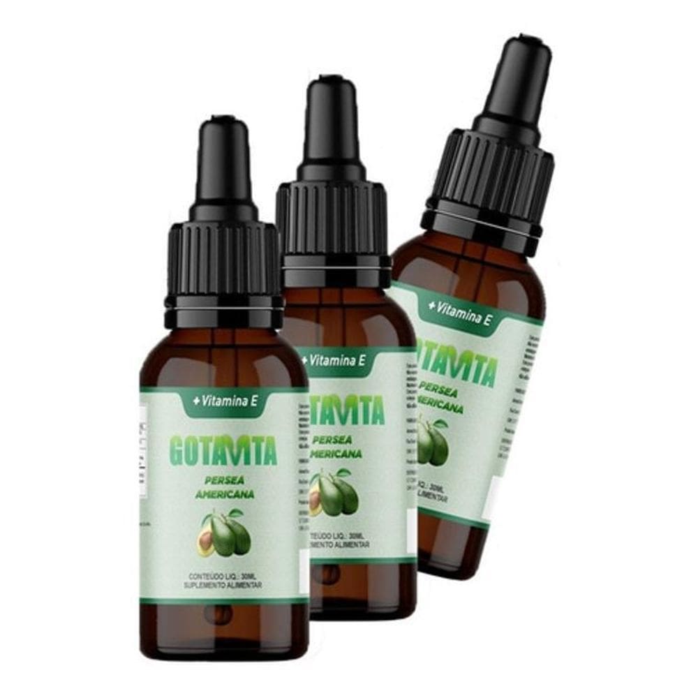 3X Gotavita Óleo De Abacate 30Ml Gota Vita