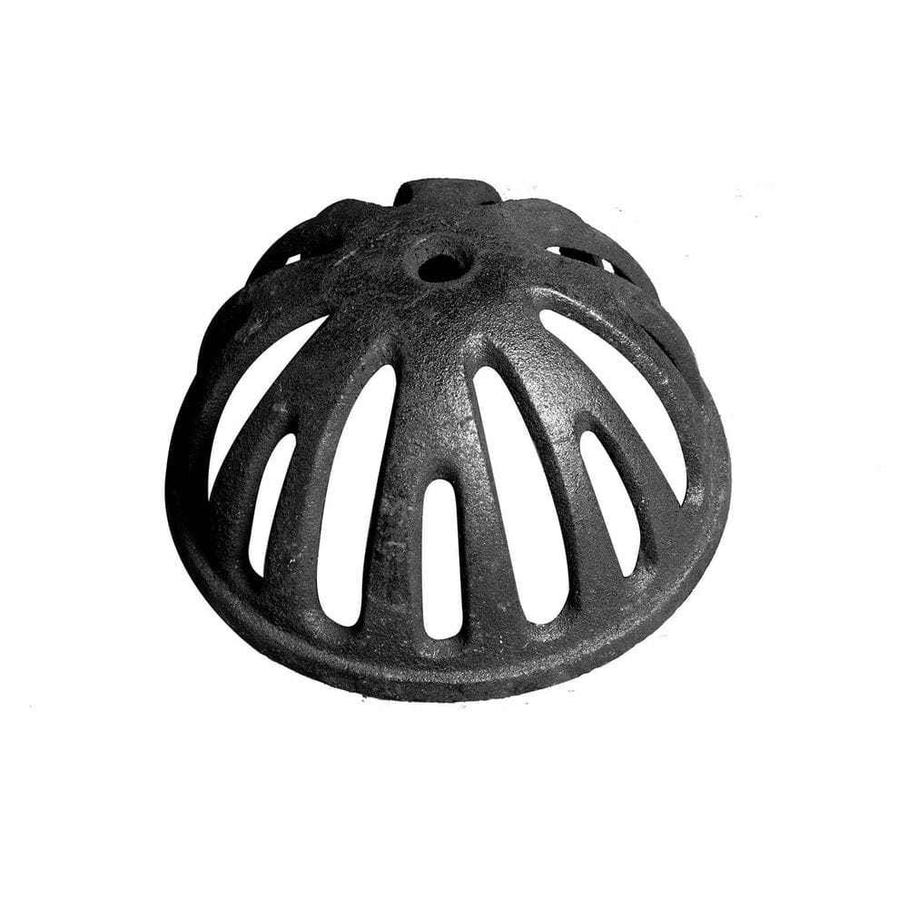 Kit 5 Ralo Grelha Abacaxi Semiesférico 100 Mm Ferro Fundido