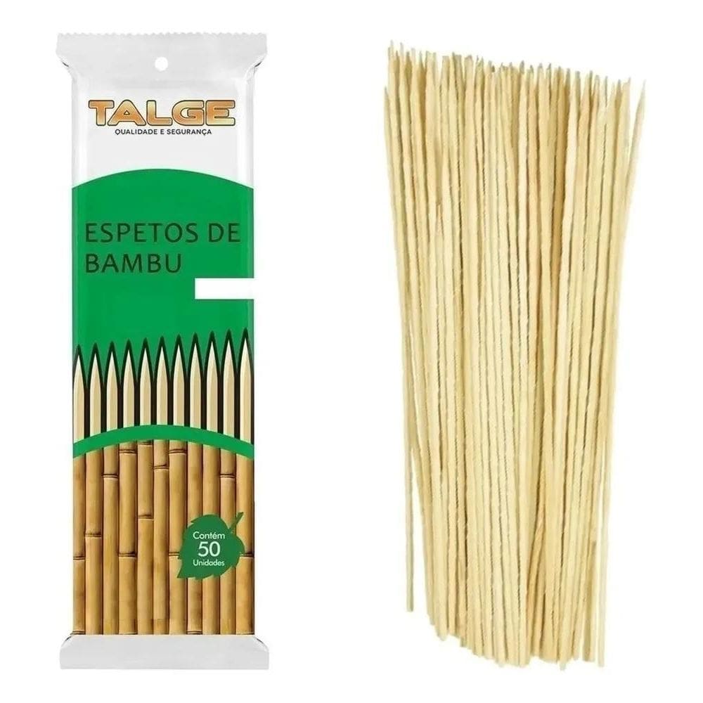 2X 50 Palitos De Bambu Espeto Para Churrasco 25Cm