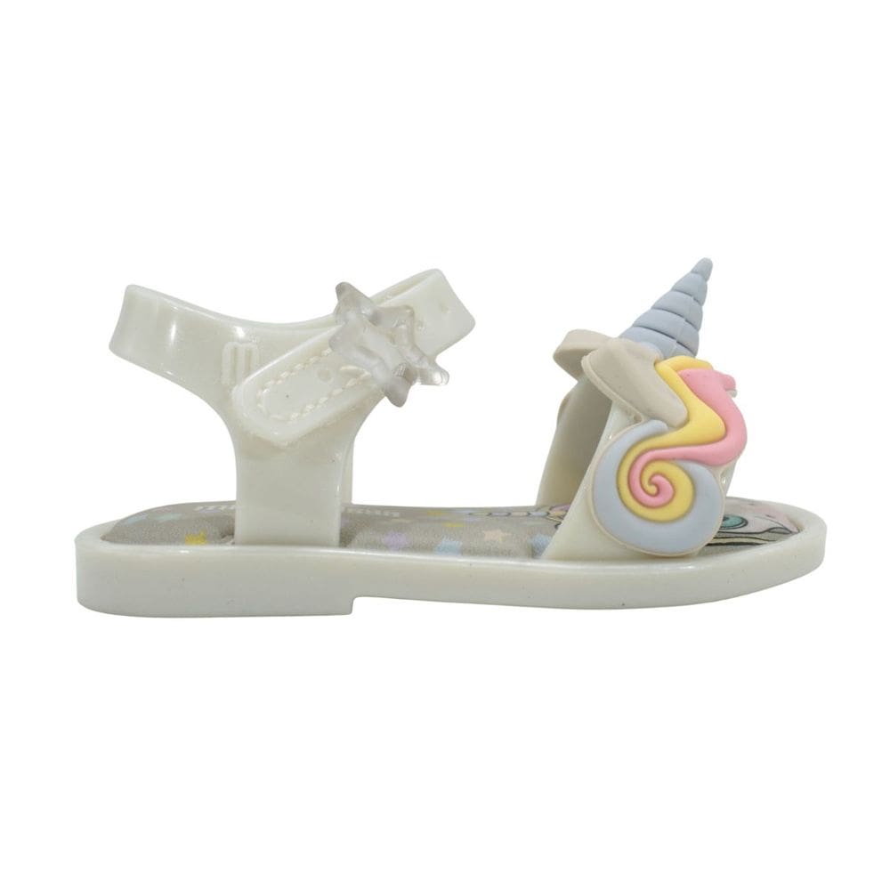 Sandália Mini Melissa Mar Sandal Uni Baby Bege Metalizado