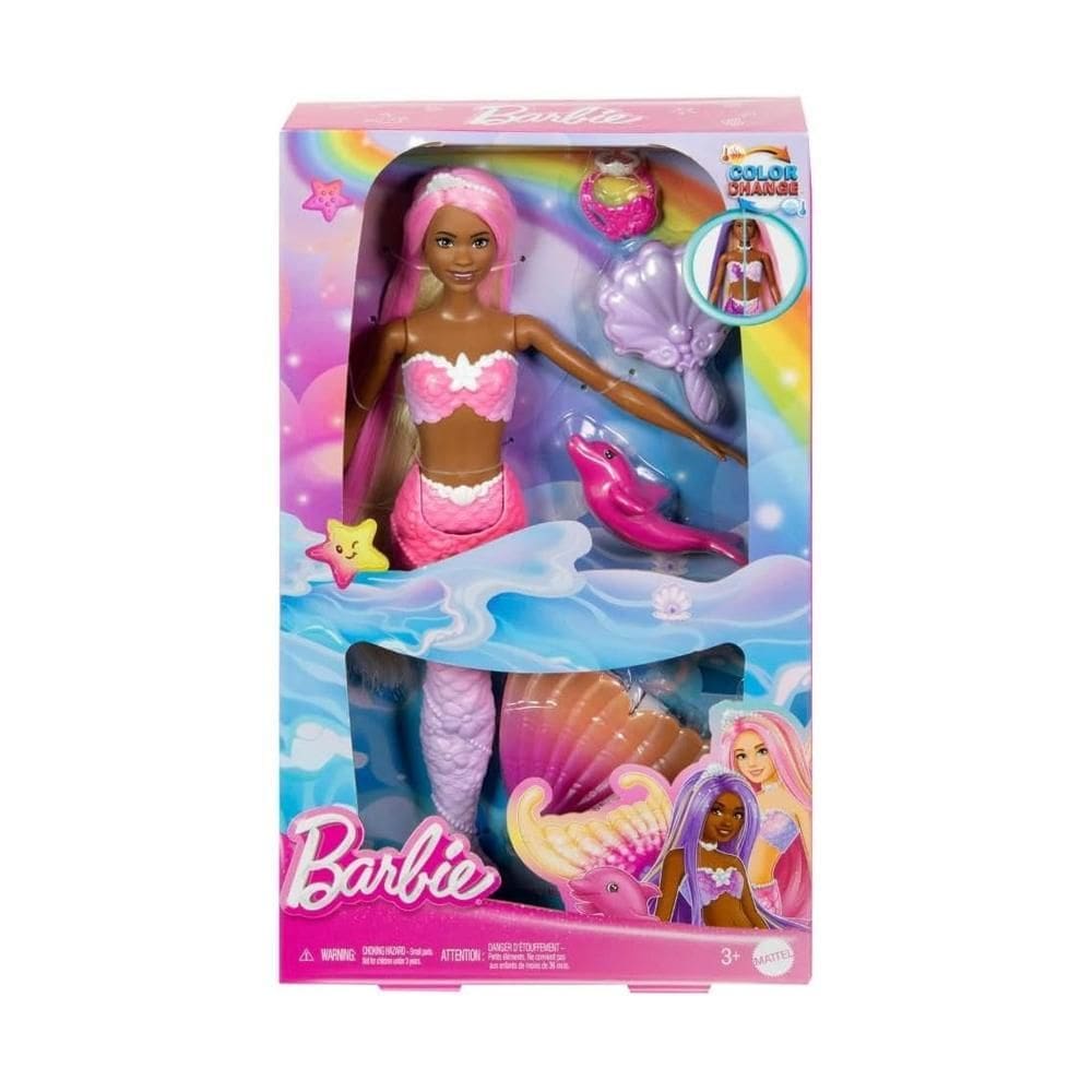 Boneca Barbie Sereia Muda De Cor Negra Hrp98 Mattel