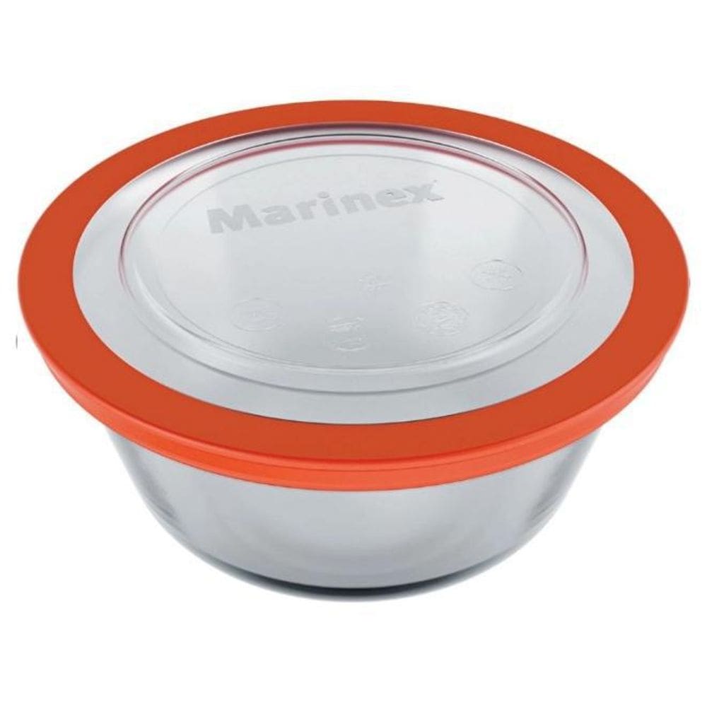 Tigela Redonda Com Tampa Plástica 0,6 Litros Marinex