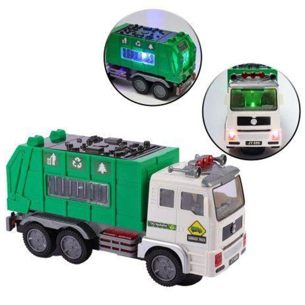 Brinquedo Caminhão Coleta Lixo Infantil Educativo Luzes E