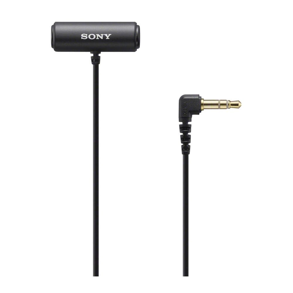 Microfone Lavalier Sony ECMLV1 Estéreo Compacto Preto