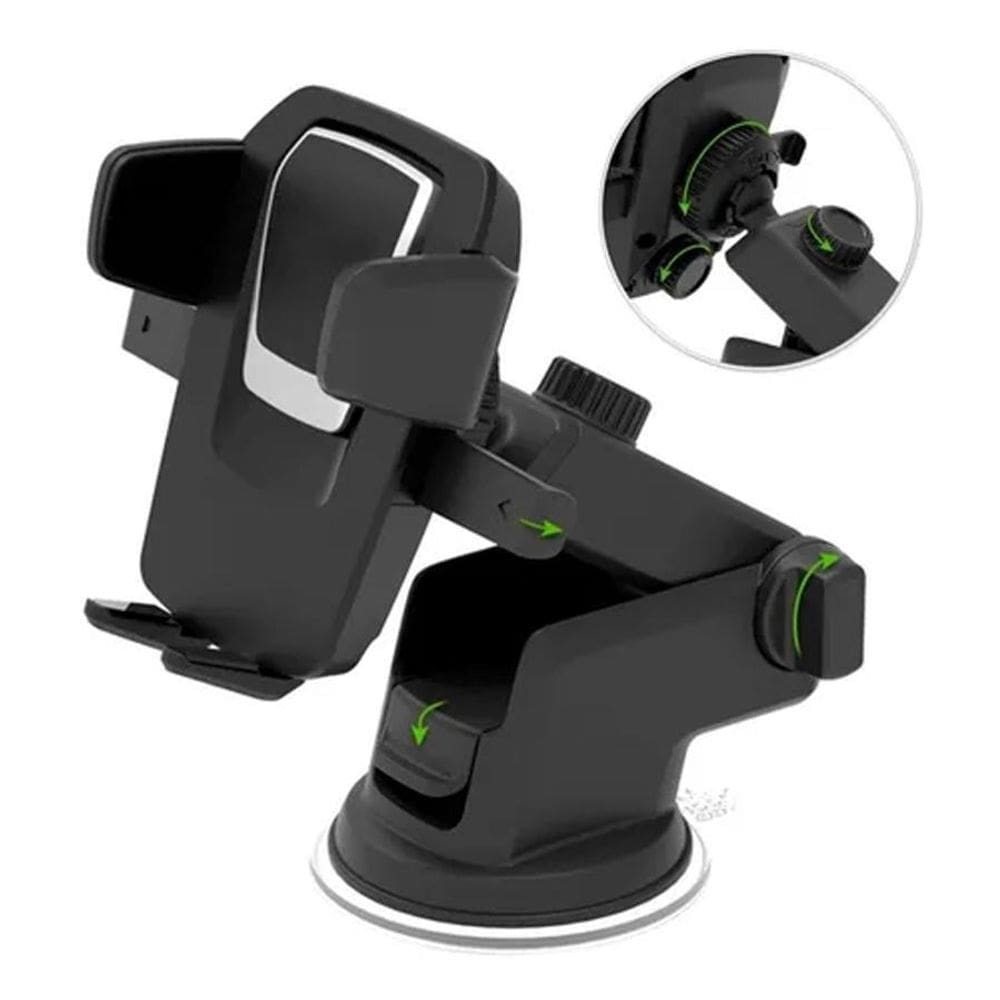 Suporte Celular E Gps Articulável Ventosa Silicone Universal