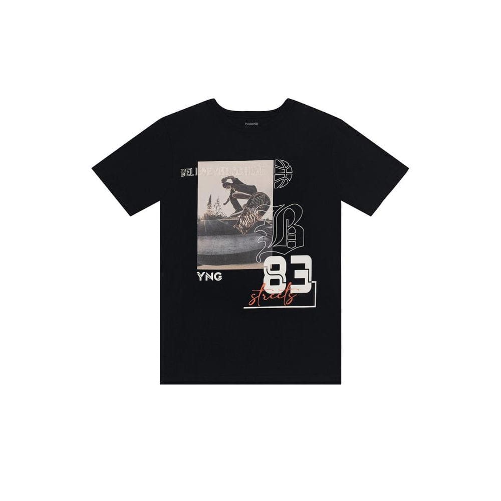 Camiseta teen menino de skate Brandili Young