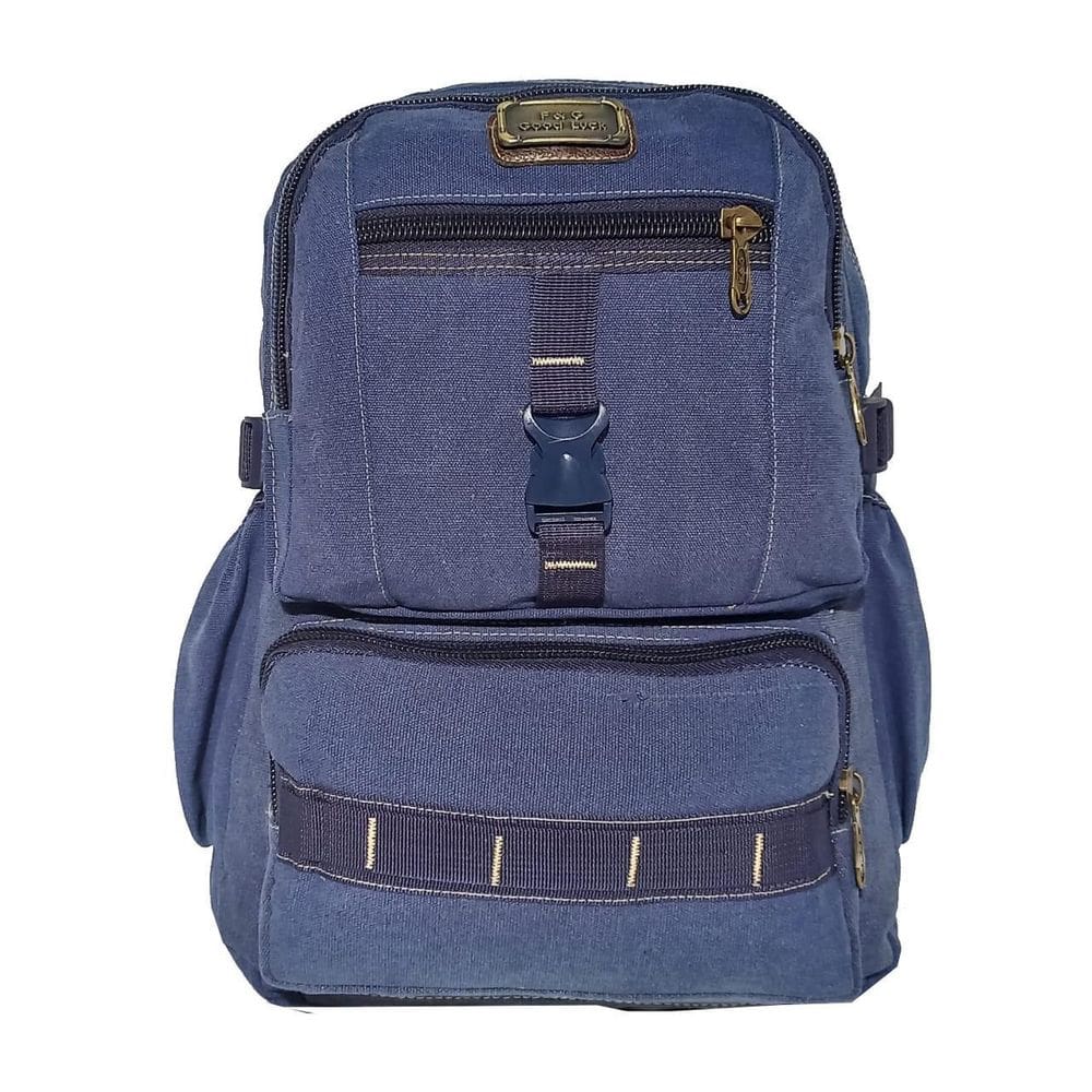 Mochila Lona Escola Trabalho Viagem Reforçada