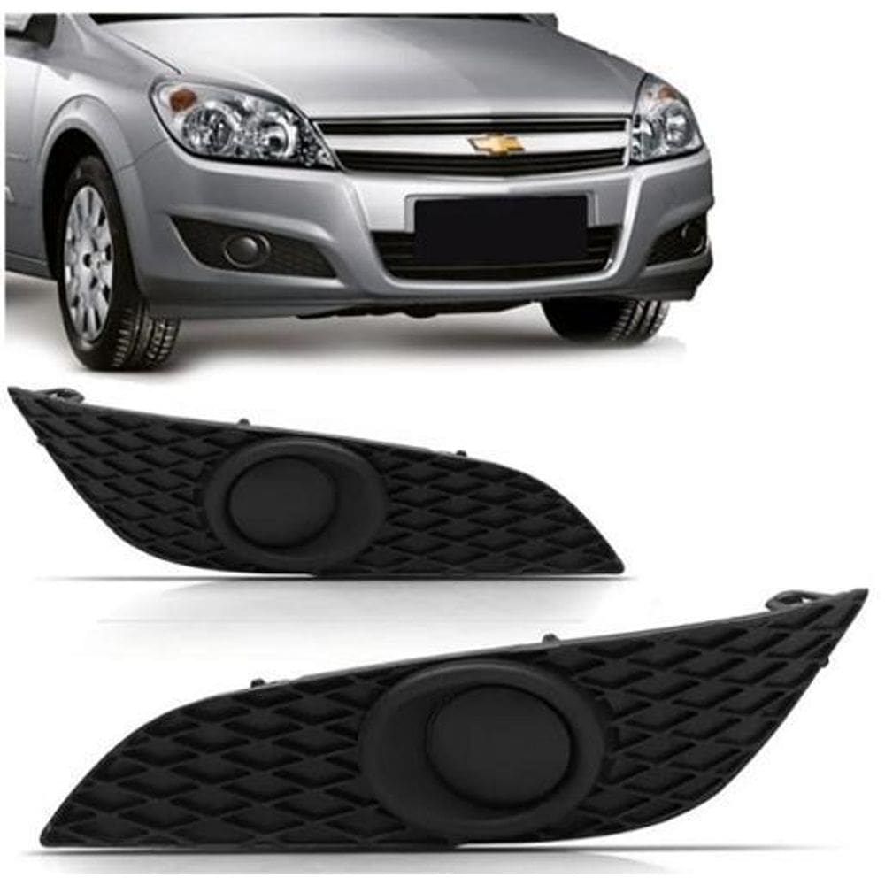 Par Grade Moldura Farol Milha Vectra 2009/2013 S/Furo